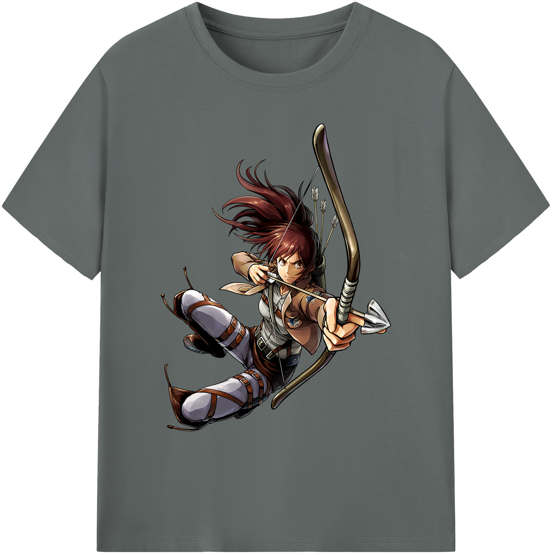 （画像用） 進撃の巨人 サシャ·ブラウス Attack on Titan Sasha Blaus 綿100％ メンズ半袖Tシャツ｜肌触りやわらか＆通気性